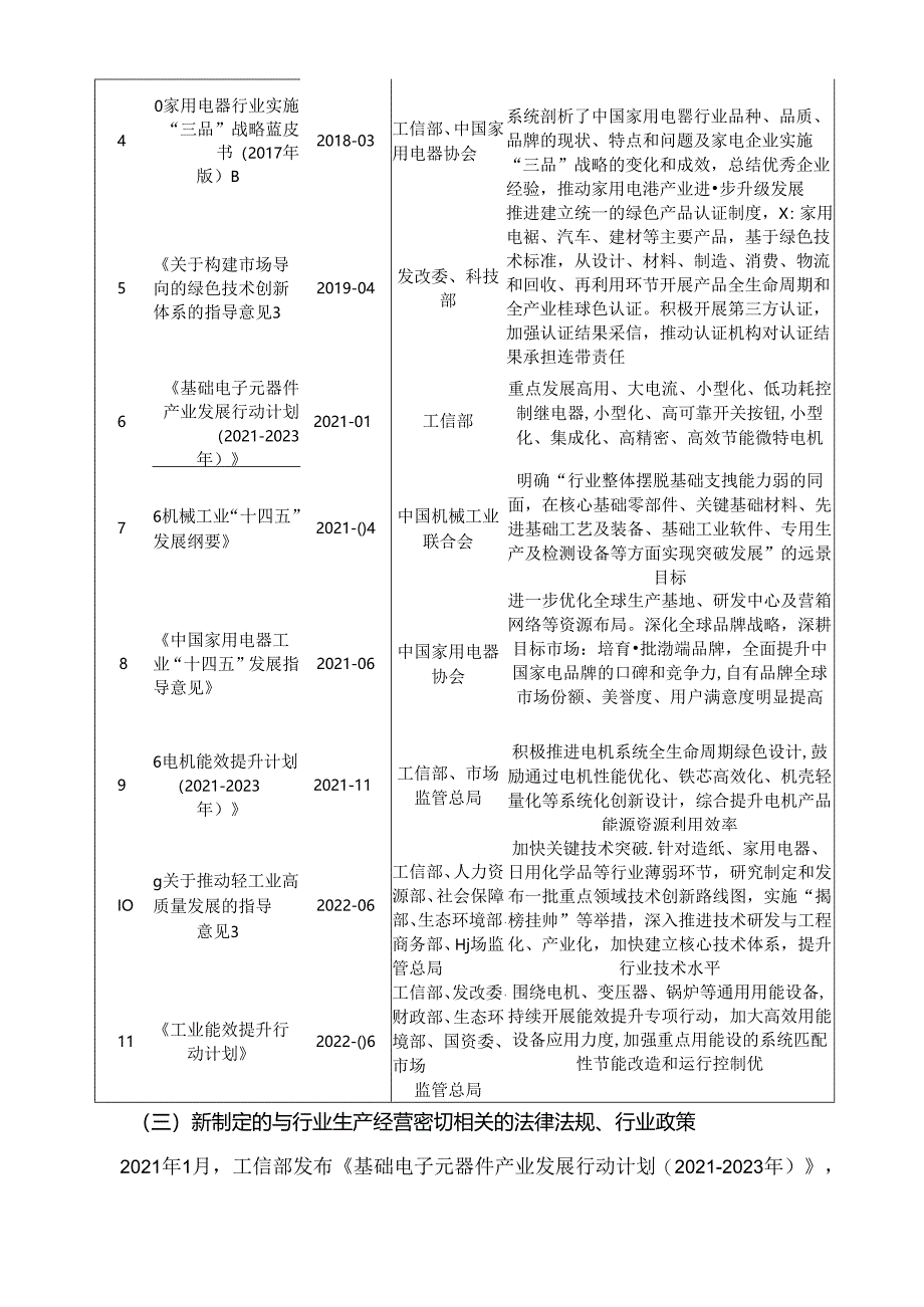 微特电机行业深度分析报告：政策法规、发展情况和趋势、竞争格局.docx_第3页