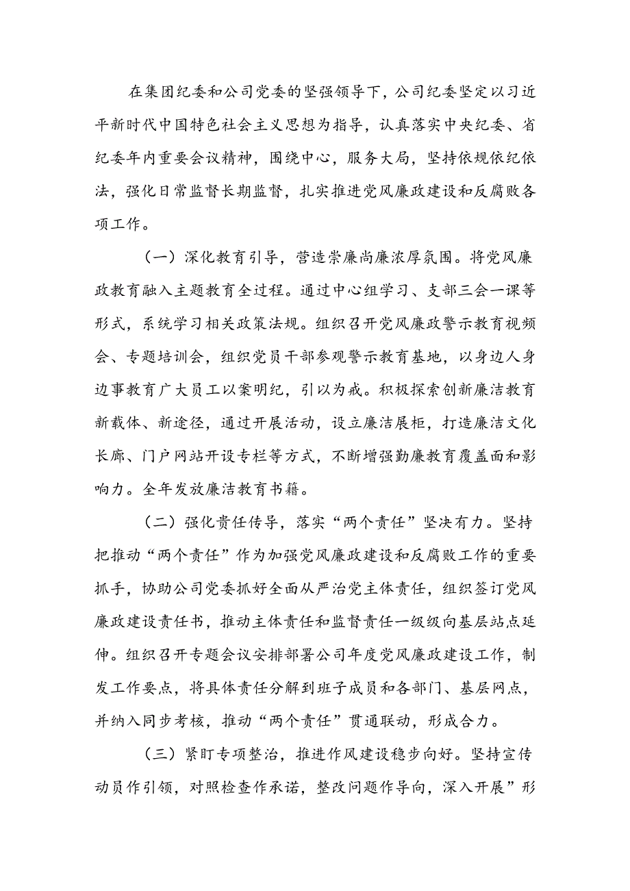 公司年度纪检工作情况报告.docx_第2页