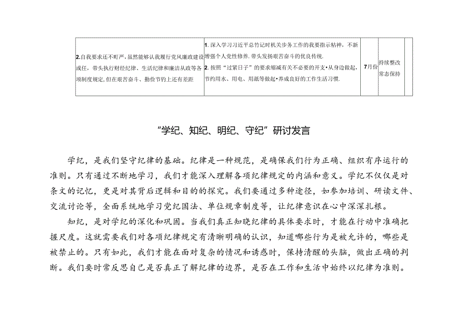 （3篇）2024年党纪学习教育学纪、知纪、明纪、守纪个人存在问题检视剖析整改清单台账、研讨发言、总结.docx_第3页