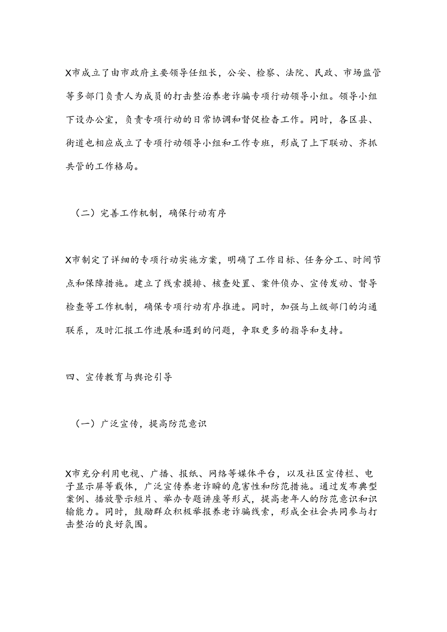 X市打击整治养老诈骗专项行动工作总结.docx_第2页