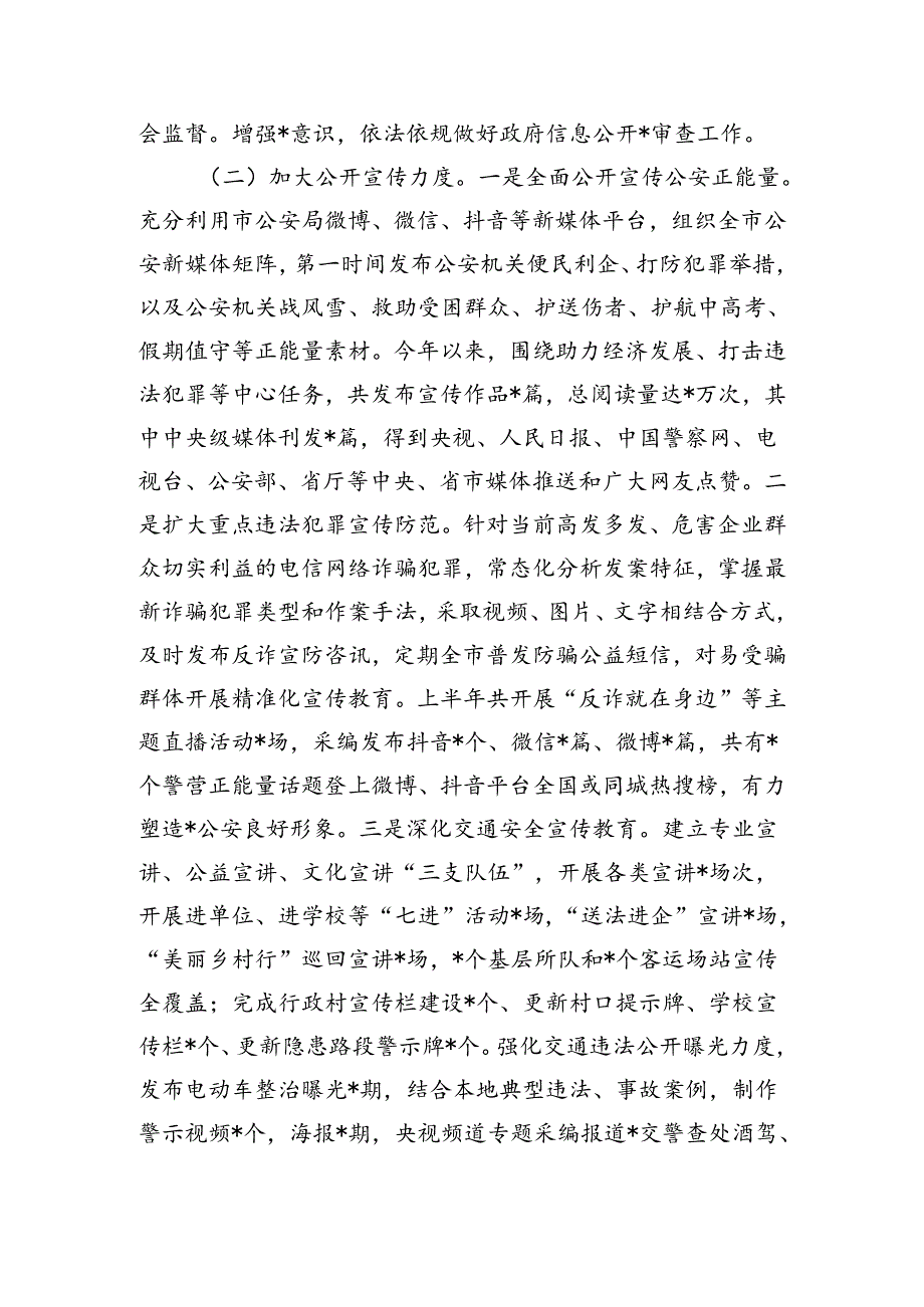 公安上半年政务公开工作总结.docx_第2页