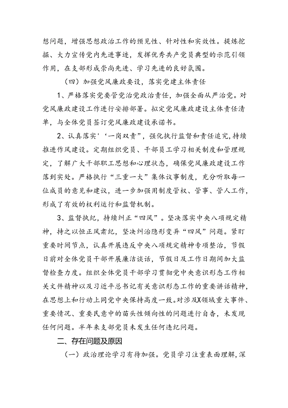 党支部书记2024年上半年党建述职报告（3330字）.docx_第3页