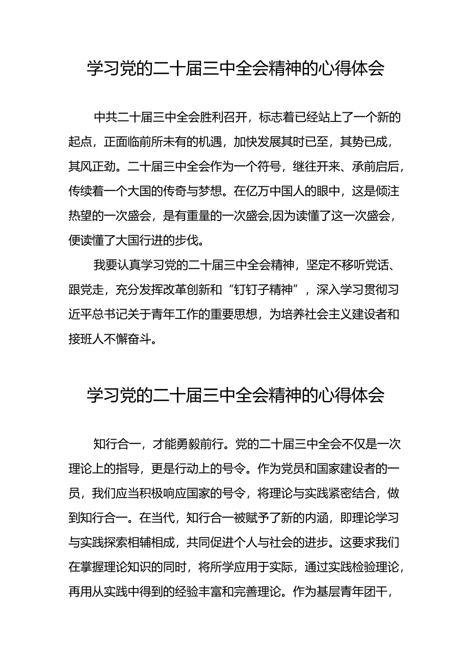 党员干部学习中国共产党第二十届中央委员会第三次全体会议精神心得体会模板三十篇.docx_第3页