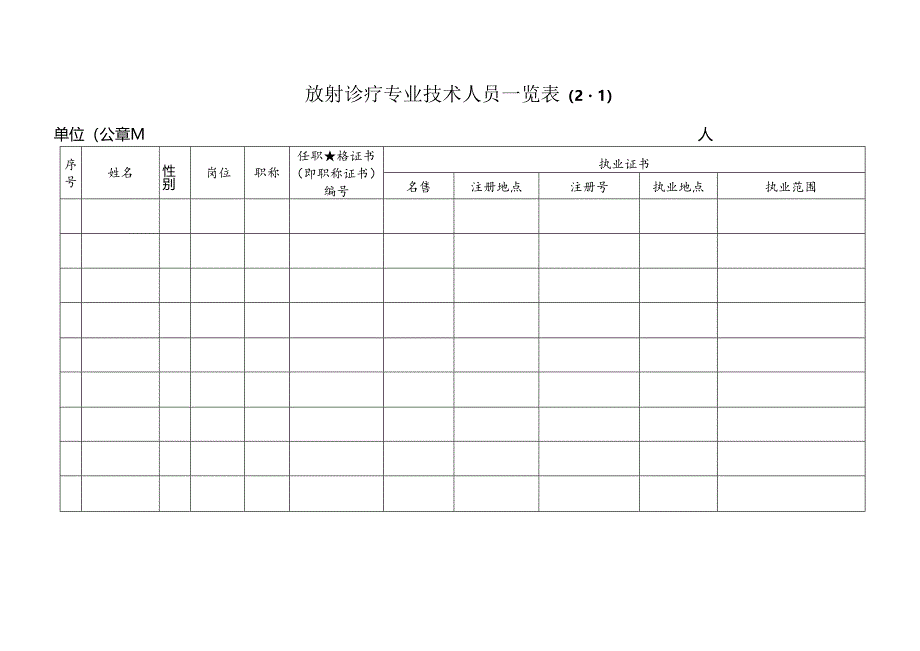 放射诊疗技术人员一览表.docx_第2页