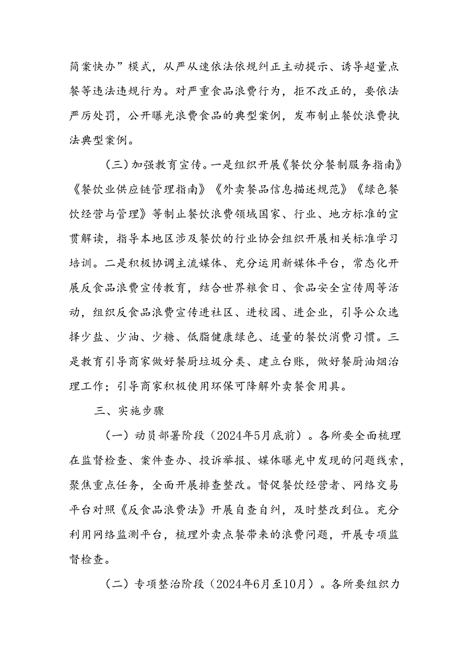 XX区市场监督管理局抓好外卖商家营销规范防止餐饮浪费工作方案.docx_第3页