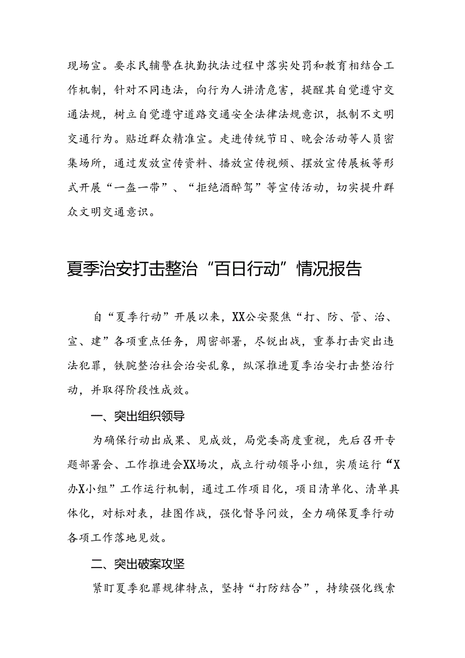 十八篇公安交警推进2024年夏季治安打击整治行动情况报告.docx_第3页