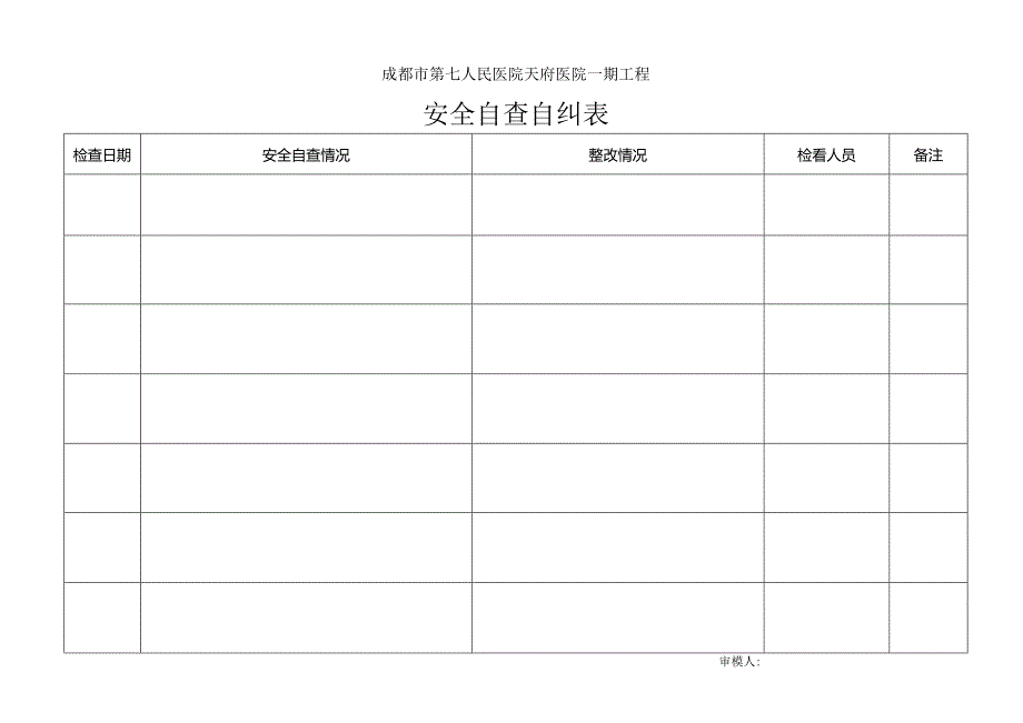 项目自查自纠表格.docx_第1页