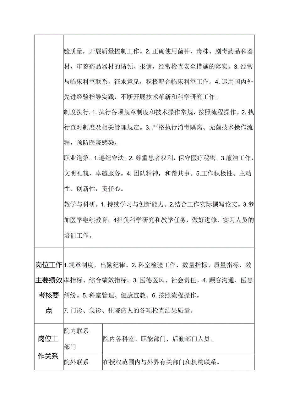 二级甲等医院检验科主任岗位说明书.docx_第2页