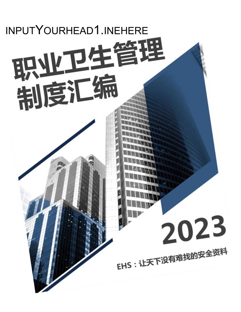 【计划】2024某公司职业病防治计划及制度汇编.docx_第1页