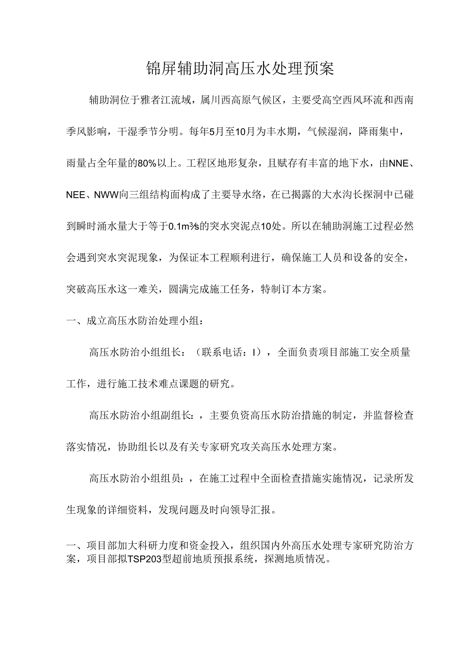 04锦屏辅助洞高压水处理预案模板.docx_第2页