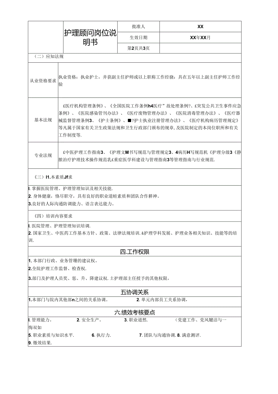 护理顾问岗位说明书.docx_第2页