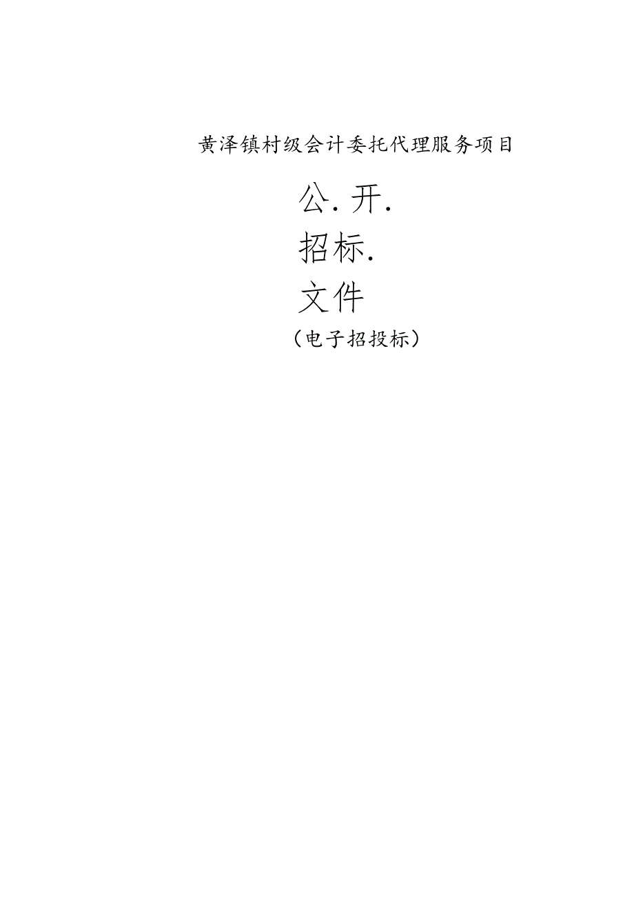 村级会计委托代理服务项目招标文件.docx_第1页