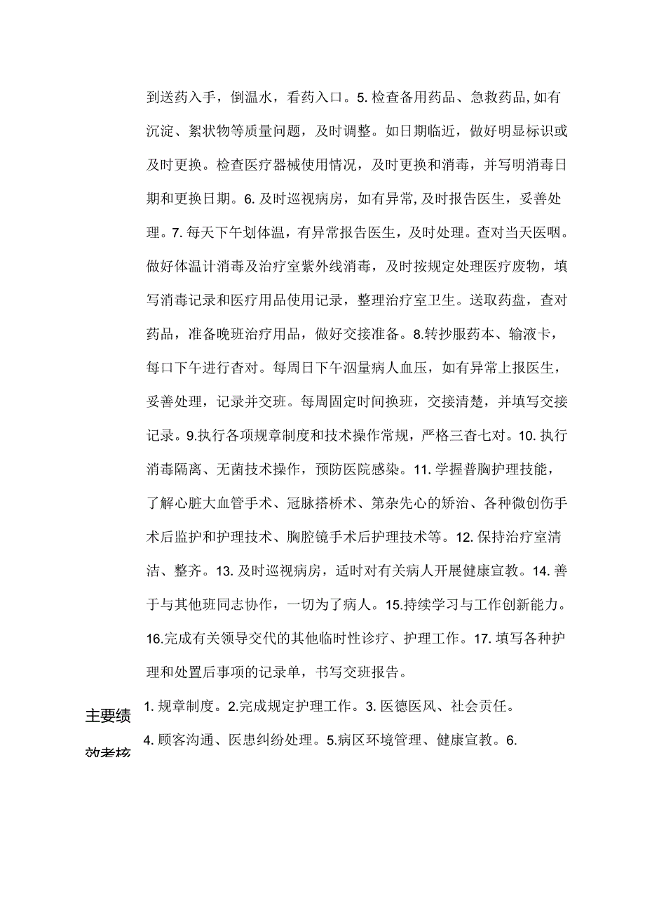 医院心胸外科治疗班护士岗位说明书.docx_第2页