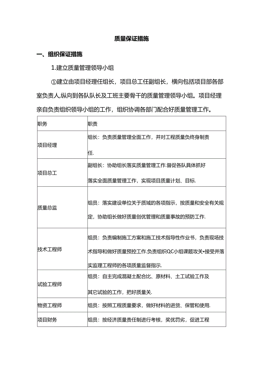 质量保证措施 (详细).docx_第1页