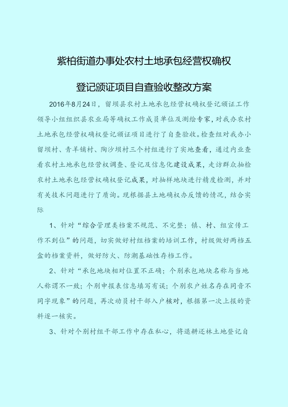 土地确权整改方案.docx_第1页