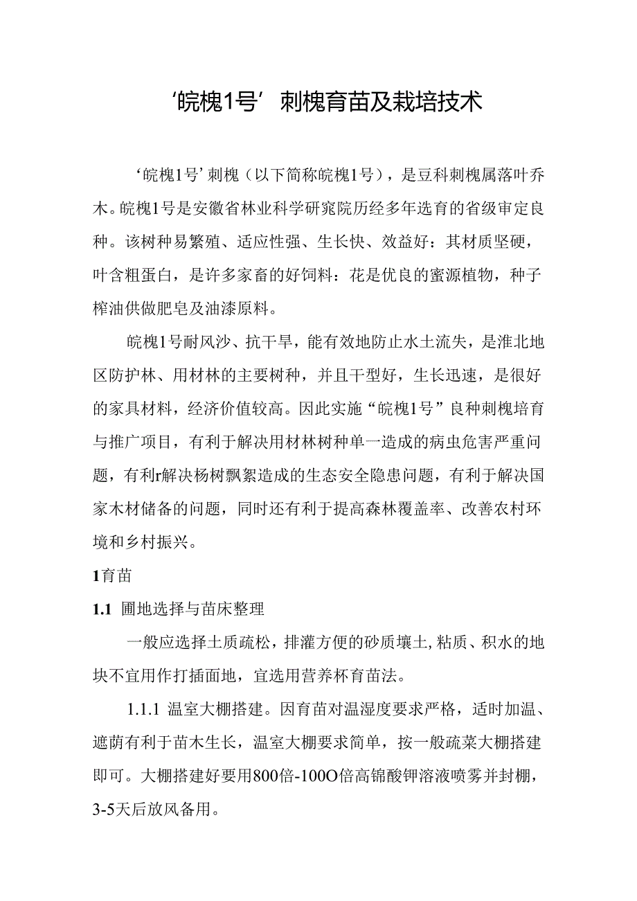 ‘皖槐1号’刺槐育苗及栽培技术.docx_第1页