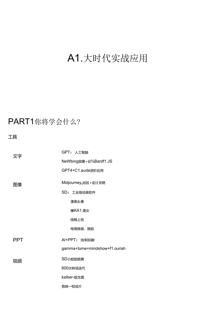 2024AI人工智能应用课程10：AI生实战应用.docx_第1页