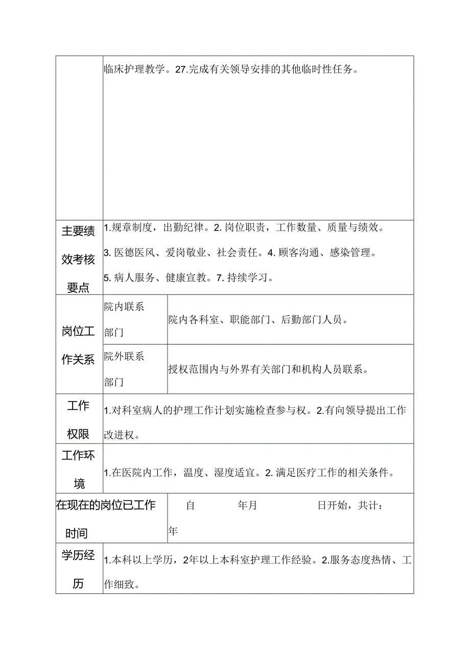 医院老年病科夜班（大夜班）护士岗位说明书.docx_第3页