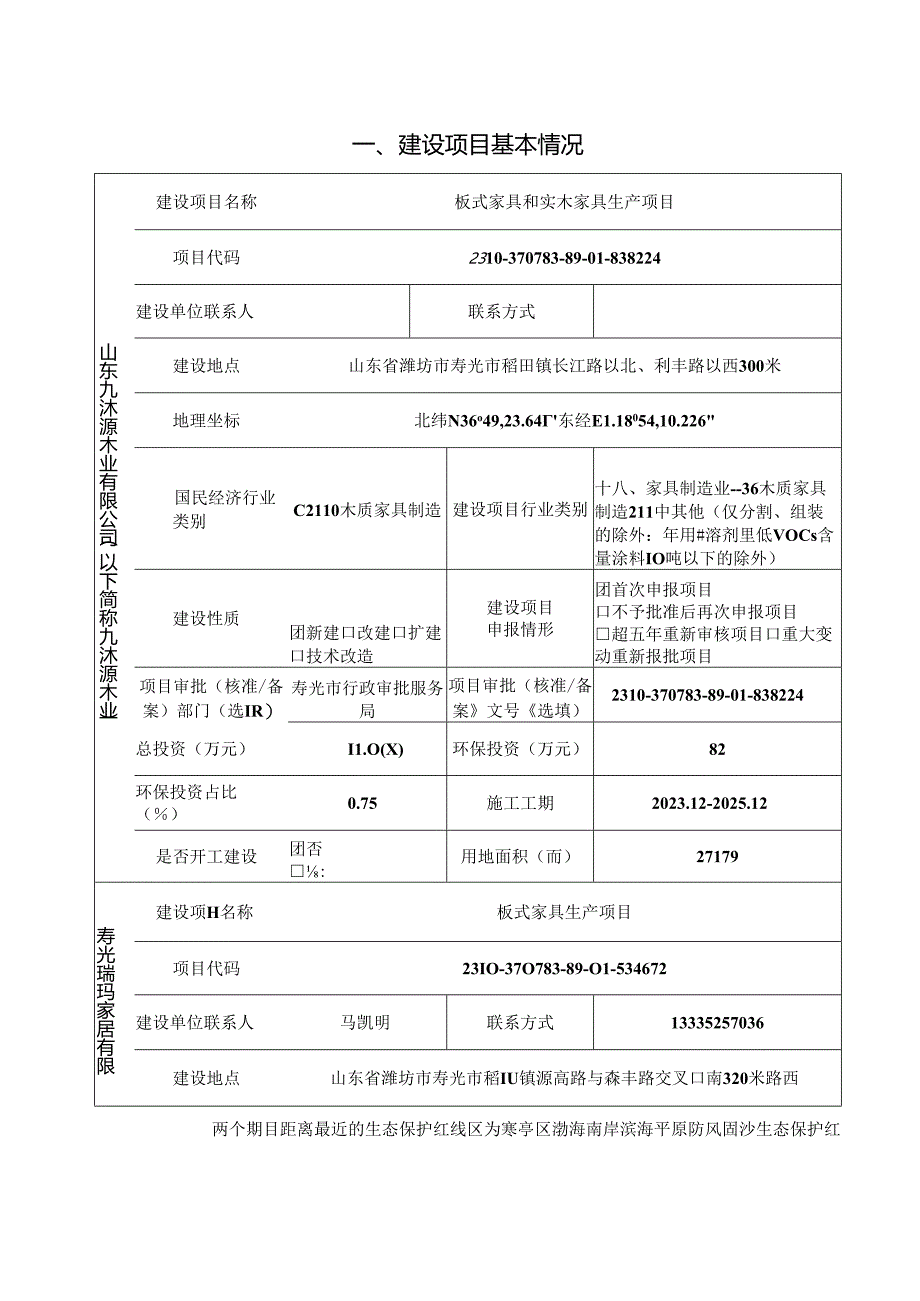 板式家具和实木家具生产项目环评报告表.docx_第2页