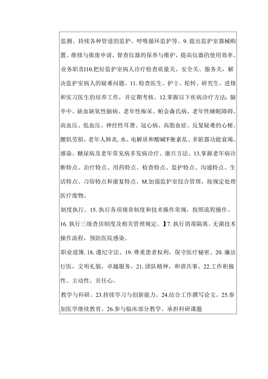 医院老年病科监护室负责人岗位说明书.docx_第2页