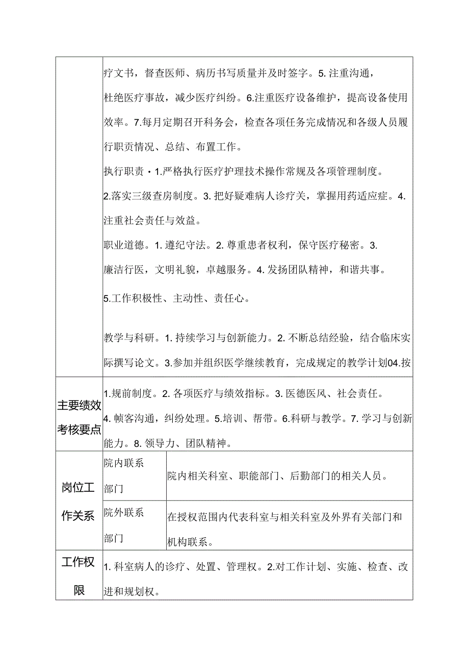 医院急诊科主任岗位说明书.docx_第2页