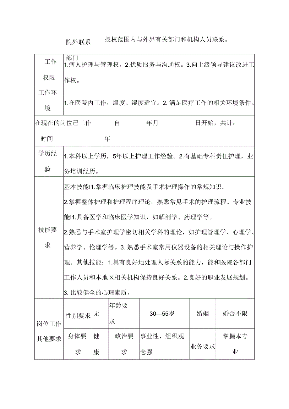 二级甲等医院麻醉科夜班护士岗位说明书.docx_第3页