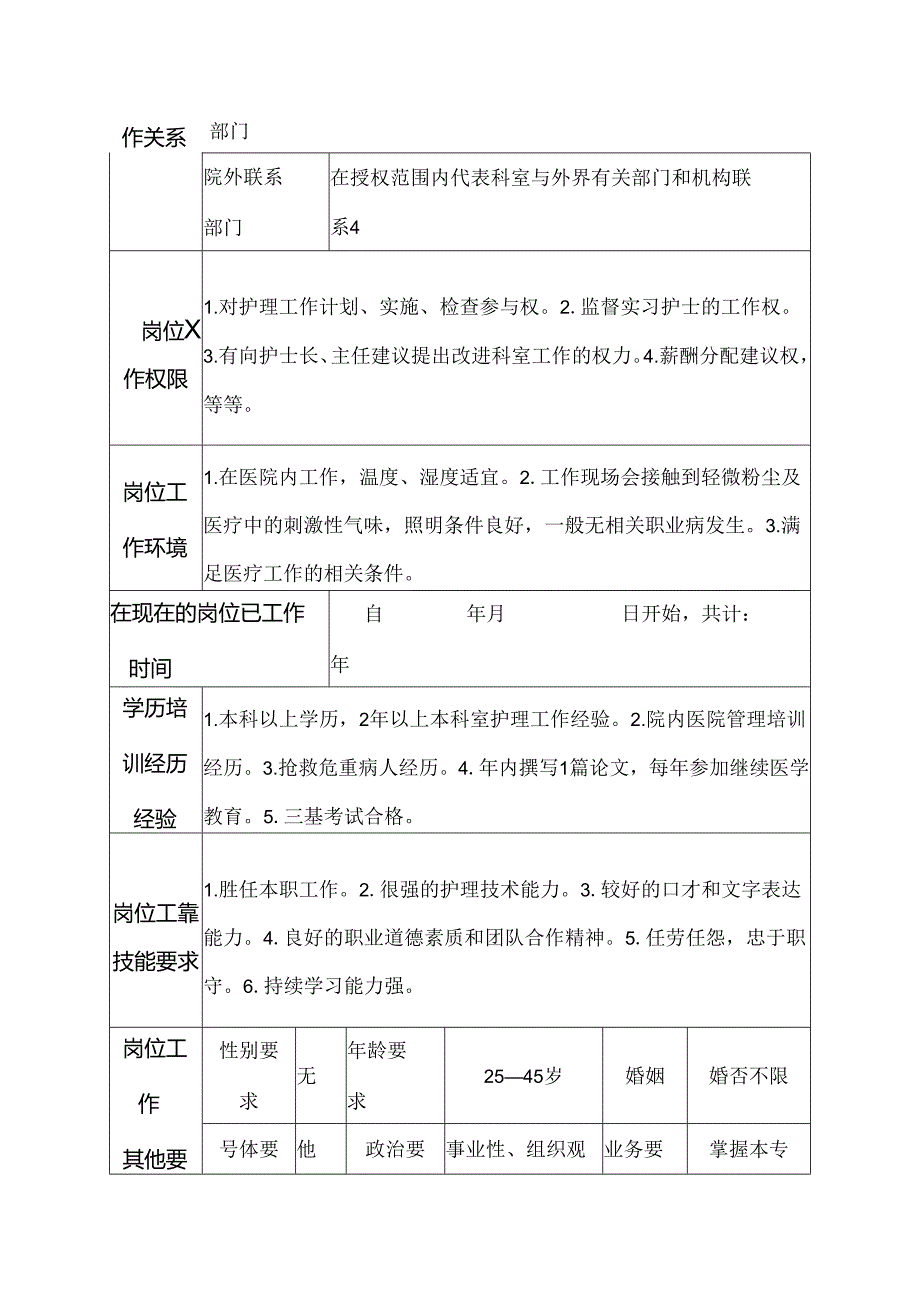 医院神经内科治疗班护士岗位说明书.docx_第3页