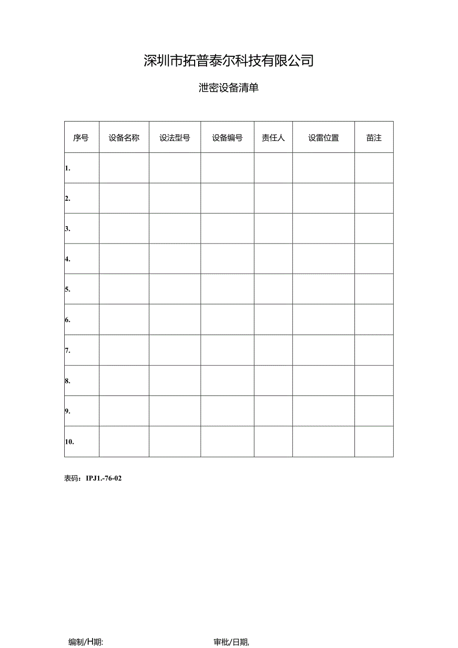 IPJL-76-02 泄密设备清单.docx_第1页