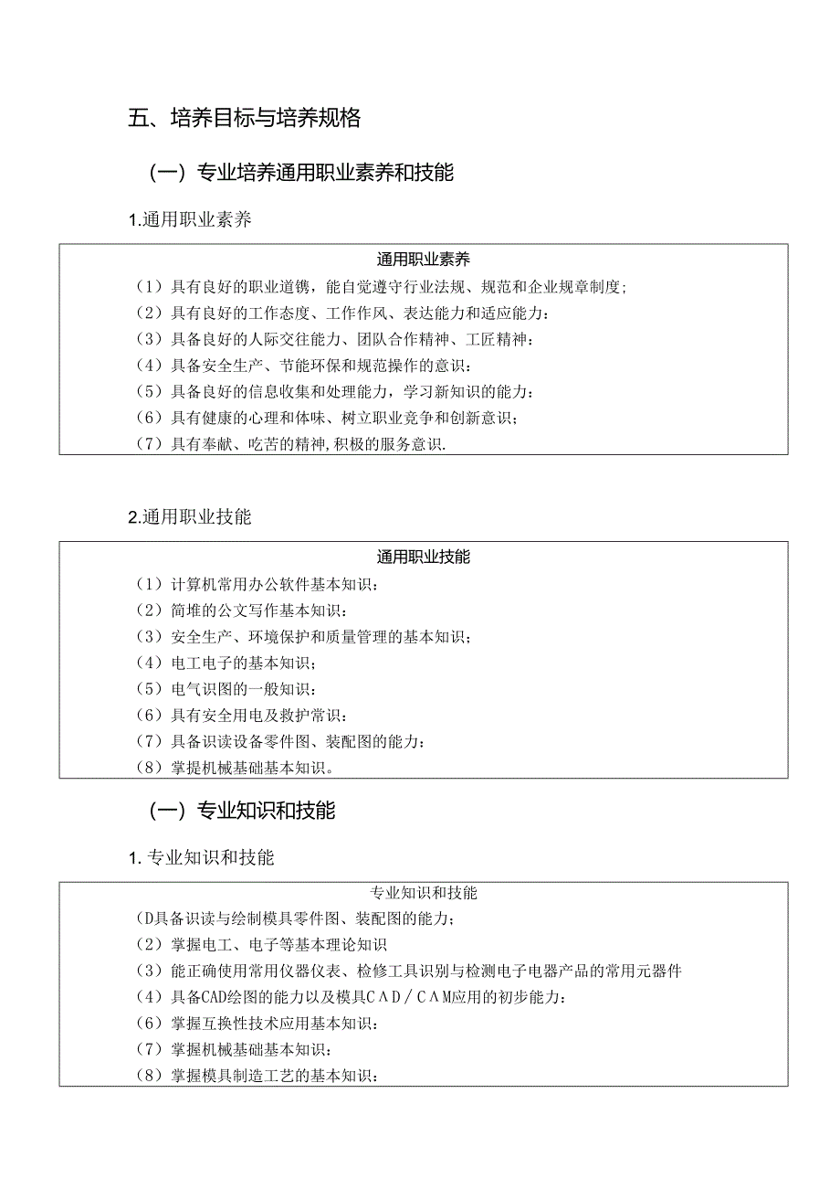 中等职业技术学校模具制造技术专业人才培养方案.docx_第3页