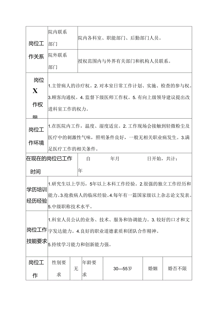 医院感染性疾病科监护室医师岗位说明书.docx_第3页