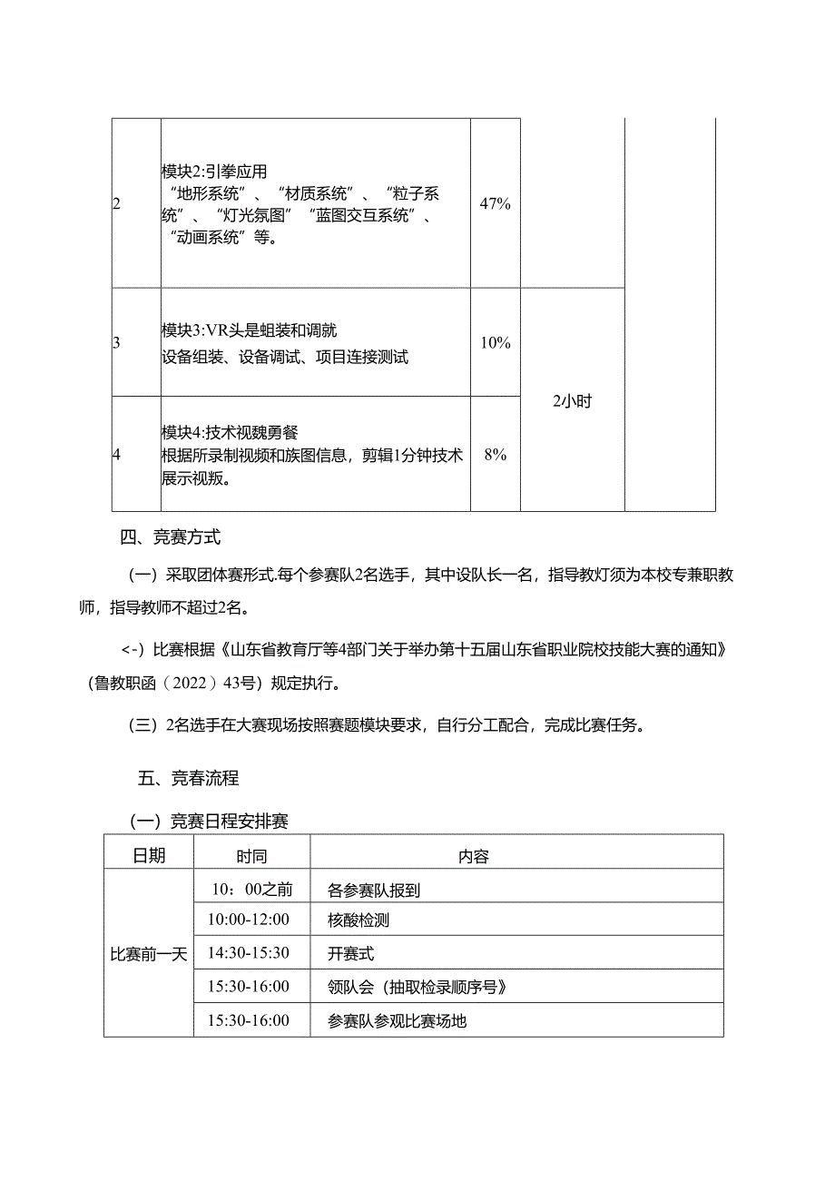 2022年山东省职业院校技能大赛中职组“虚拟现实（VR）制作与应用”赛项规程.docx_第2页