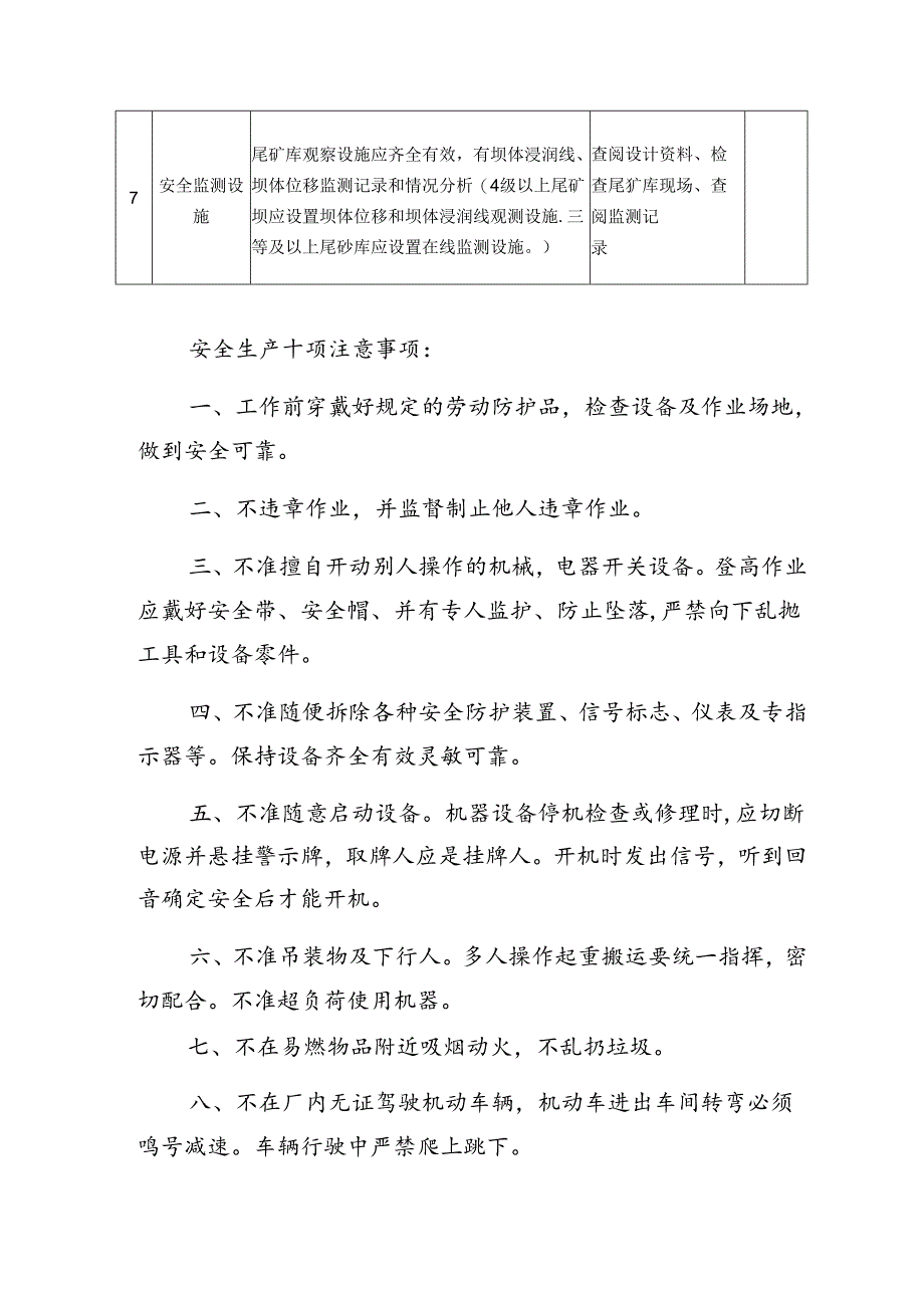 尾矿库安全生产督导检查表.docx_第3页