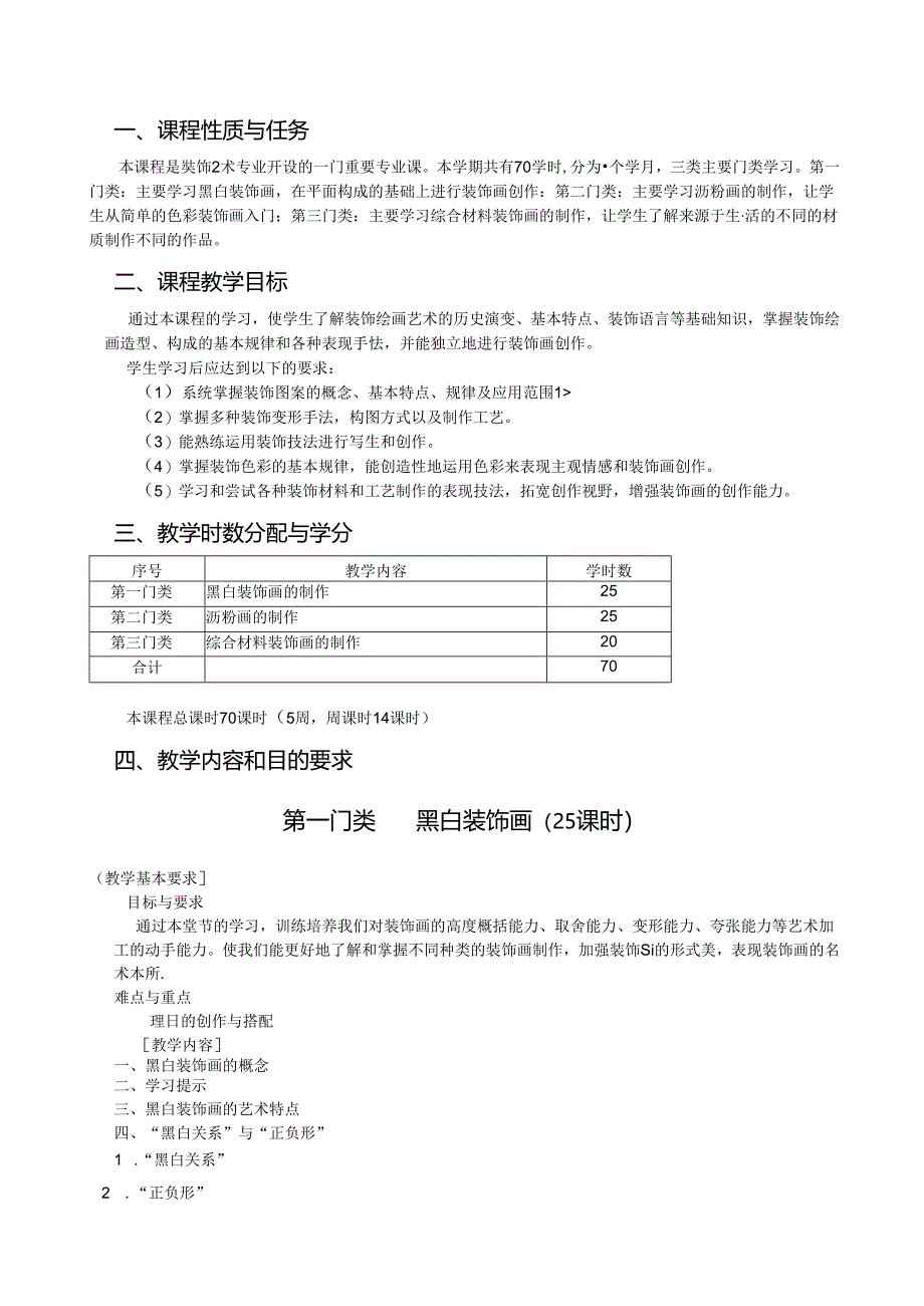 职业技术学院《装饰绘画》课程标准.docx_第2页