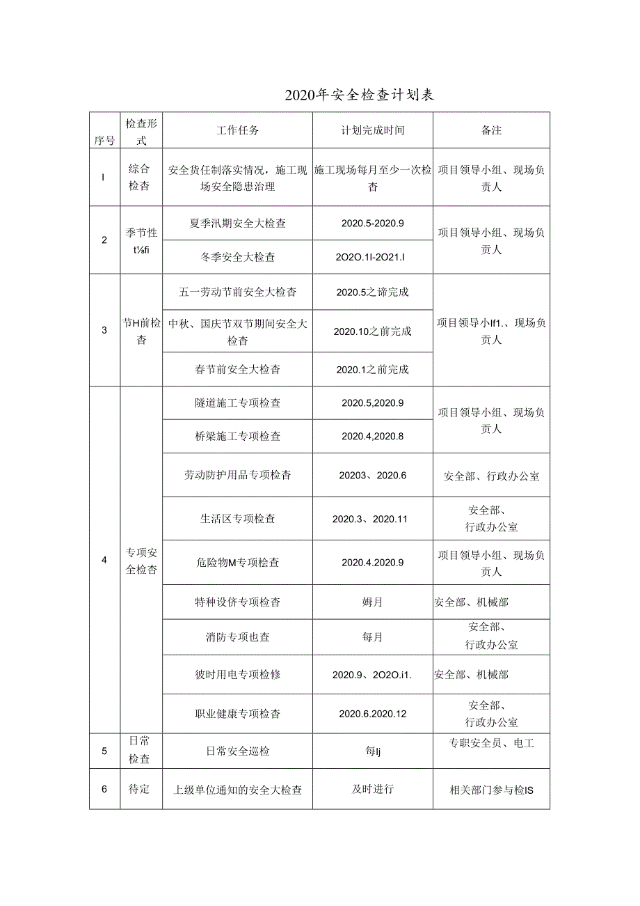 安全检查计划表.docx_第1页