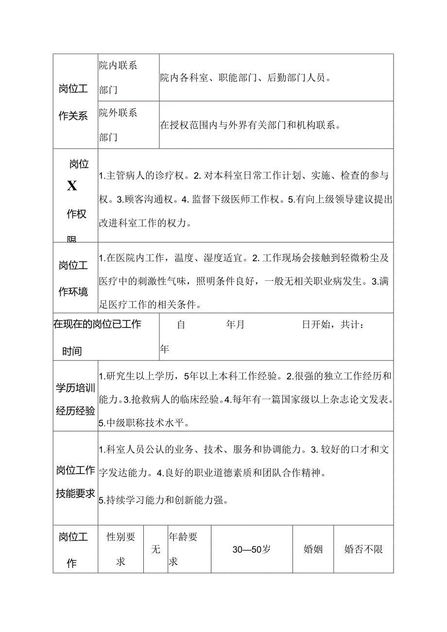 医院呼吸内科住院总医师岗位说明书.docx_第3页