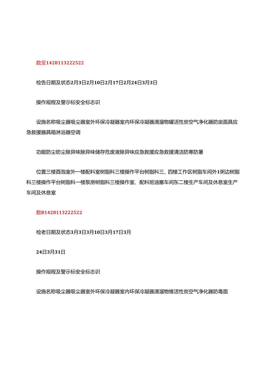 职业卫生防护设施检查表.docx_第2页