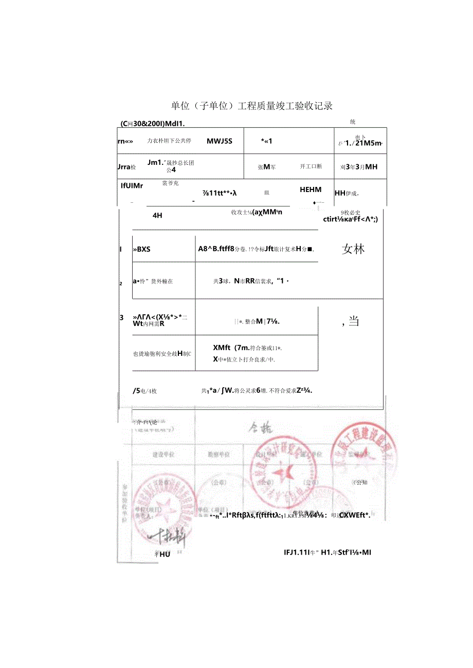 单位工程验收记录.docx_第1页