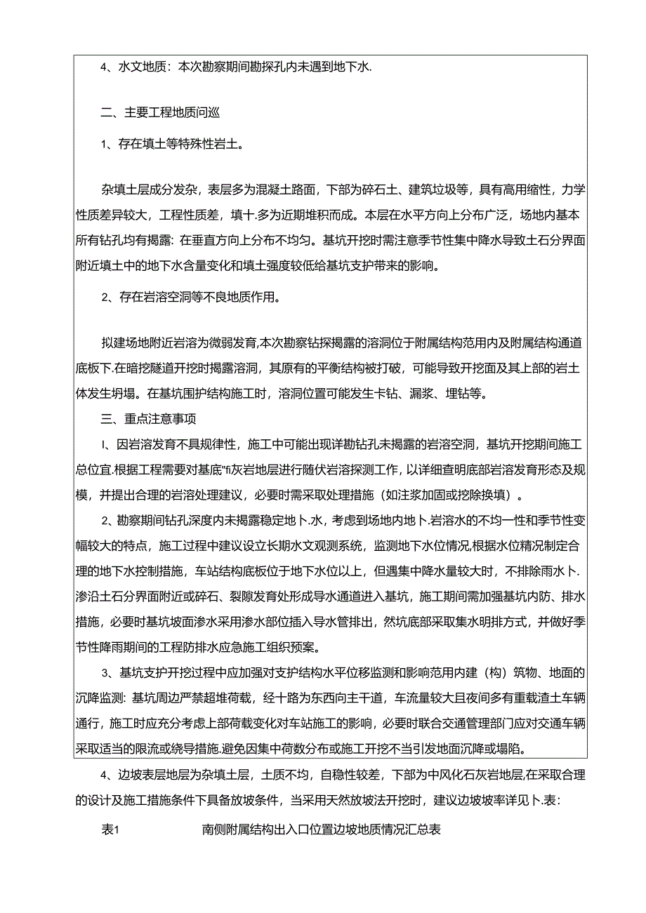 04勘察交底格式 - 给施工监理交底-奥体中心东站.docx_第2页