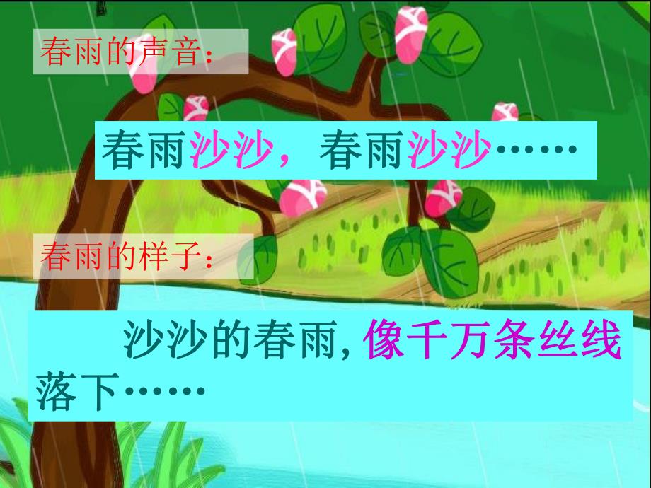 大班散文诗《春雨沙沙》PPT课件音乐大班散文诗：春雨沙沙.pptx_第2页