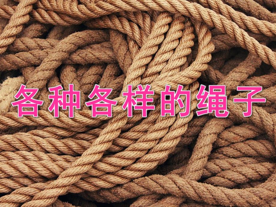 中班科学《各种各样的绳子》PPT课件教案PPT课件.ppt_第1页