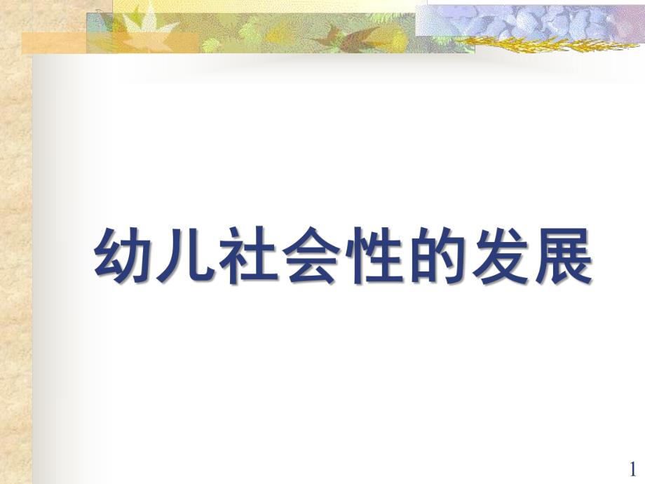 幼儿社会性的发展PPT课件幼儿社会性.ppt_第1页