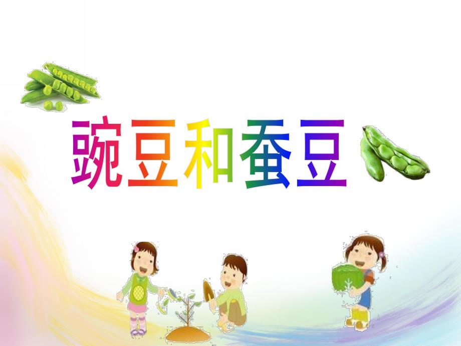 幼儿园儿歌《豌豆和蚕豆》PPT课件儿歌《豌豆和蚕豆》.ppt_第1页