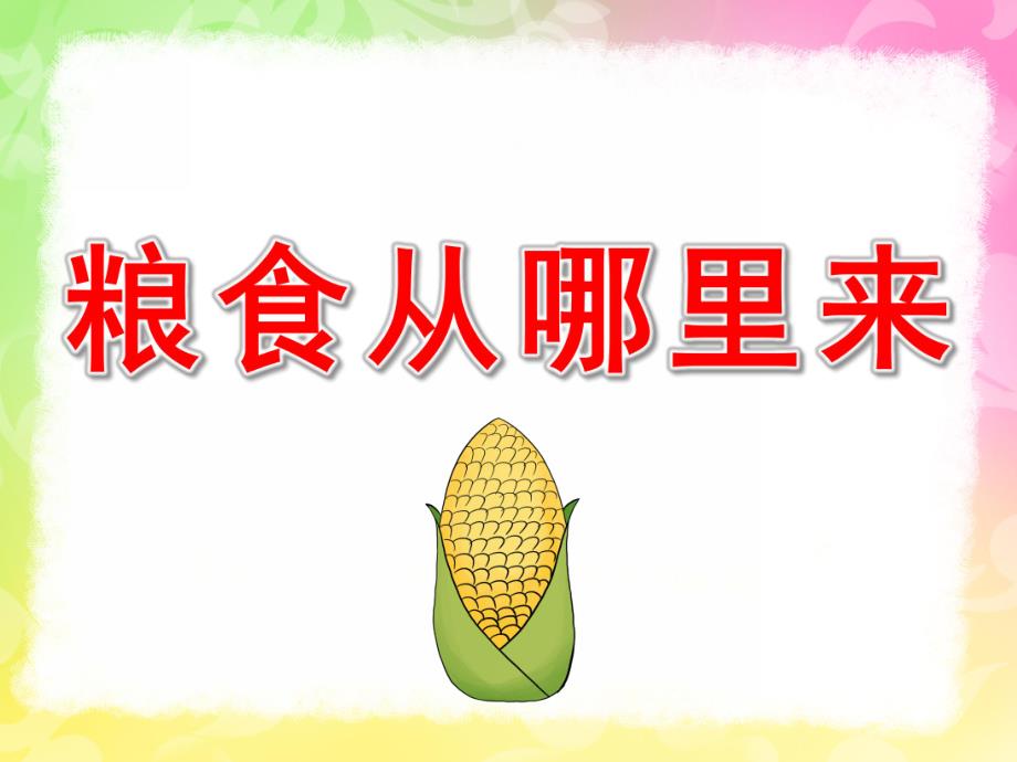 小班社会《粮食从哪里来》PPT课件教案PPT课件.pptx_第1页